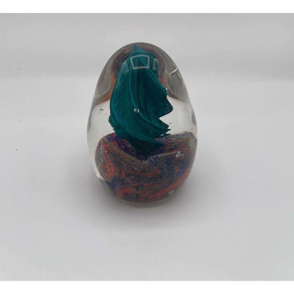 Egg Shaped Glass Paper Weight